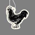 Paper Air Freshener - Rooster Tag W/ Tab (Left Side View)